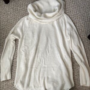 Calvin Klein White Cowl Neck Sweater